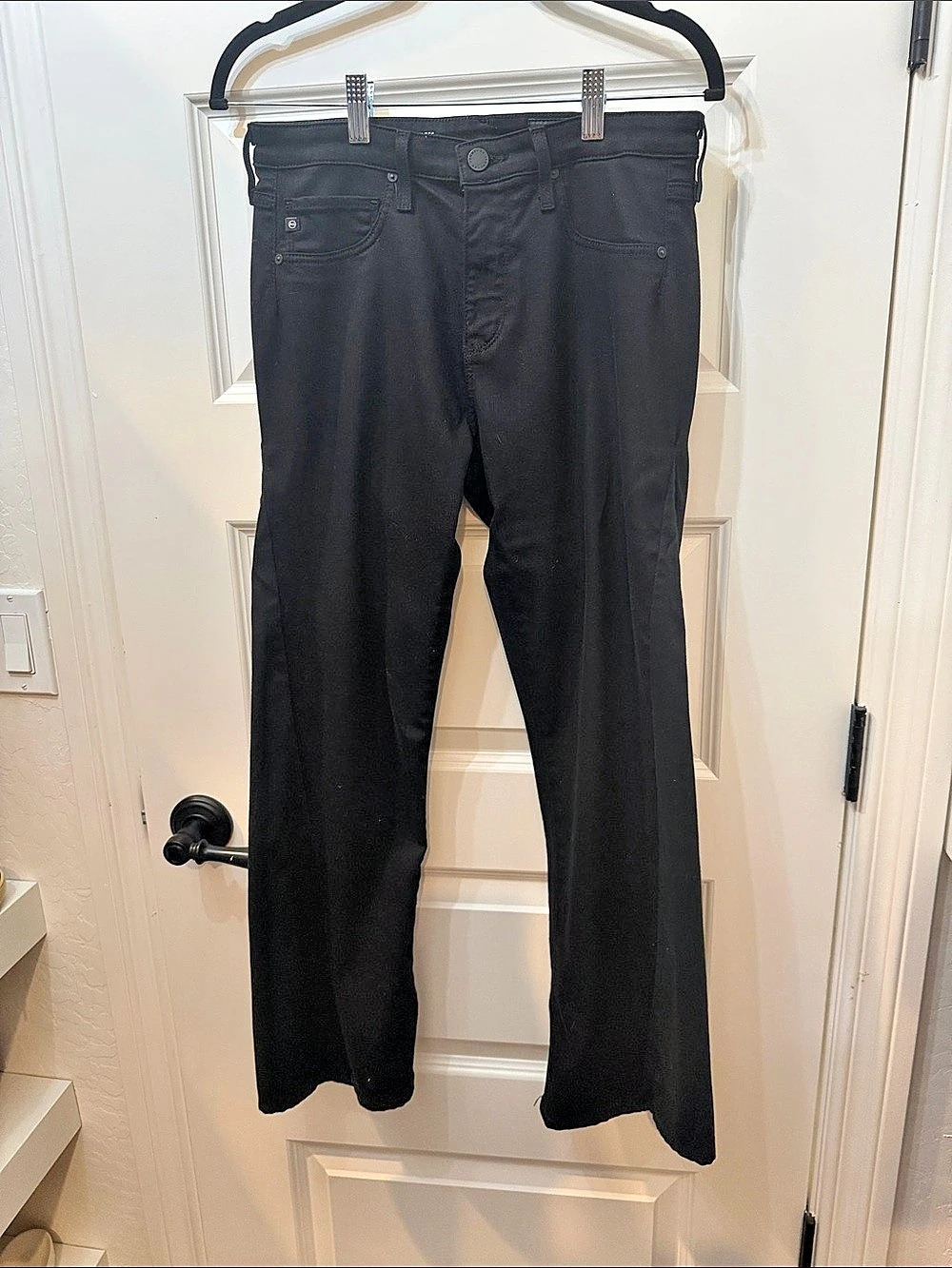 Adriano Goldschmied Farrah Ankle Seamless Black Boot Cut Jeans Waist 28 Like New